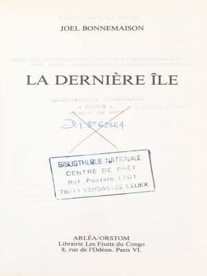 cover image of La dernière île